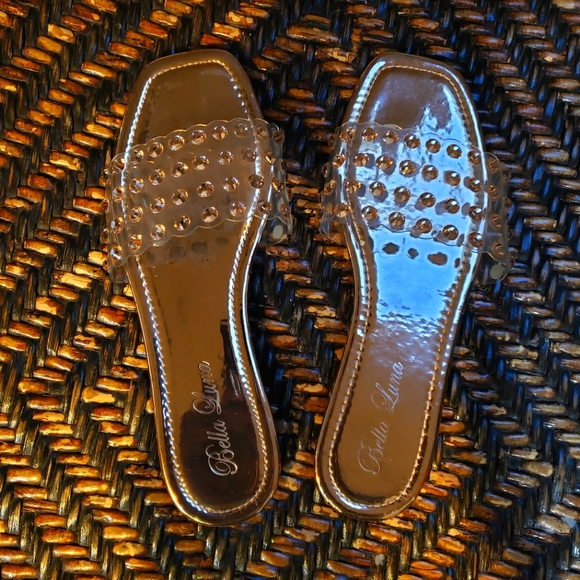 Shoes - Gold Bella Luna slides